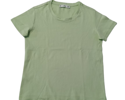 MNG Lime Green Short Sleeve Cotton T-Shirt