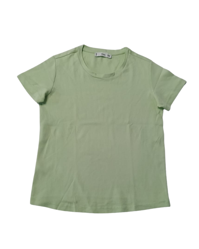 MNG Lime Green Short Sleeve Cotton T-Shirt