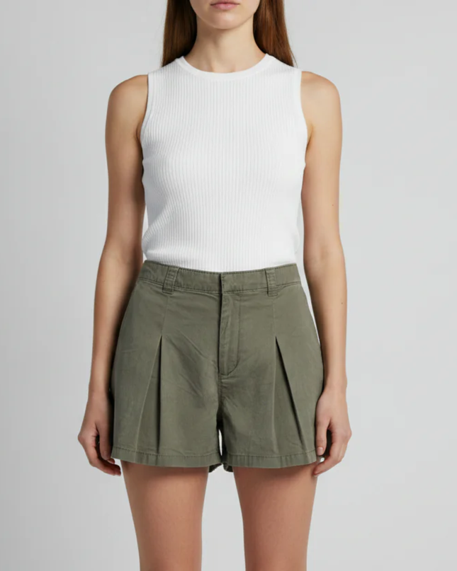 Abercrombie & Fitch Olive Green Pleated Skort Shorts