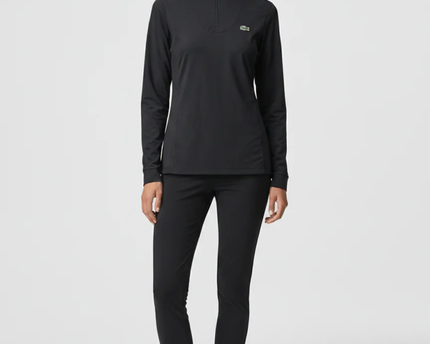 Lacoste Sport Black Quarter-Zip Long-Sleeve Performance Sports Upper