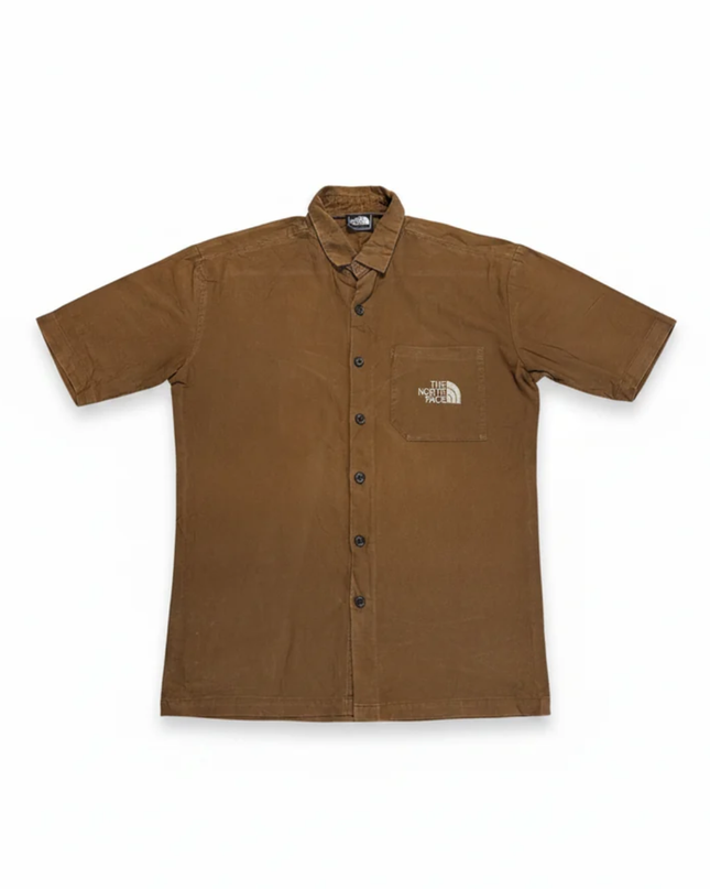 The North Face Brown Embroidered Logo Graphic Short Sleeve Shirt