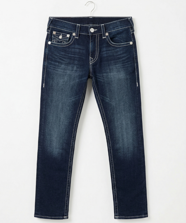 True Religion Dark Blue Straight Leg Jeans
