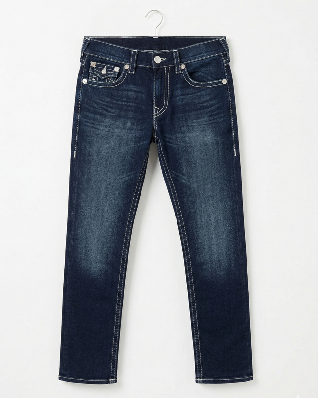 True Religion Dark Blue Straight Leg Jeans
