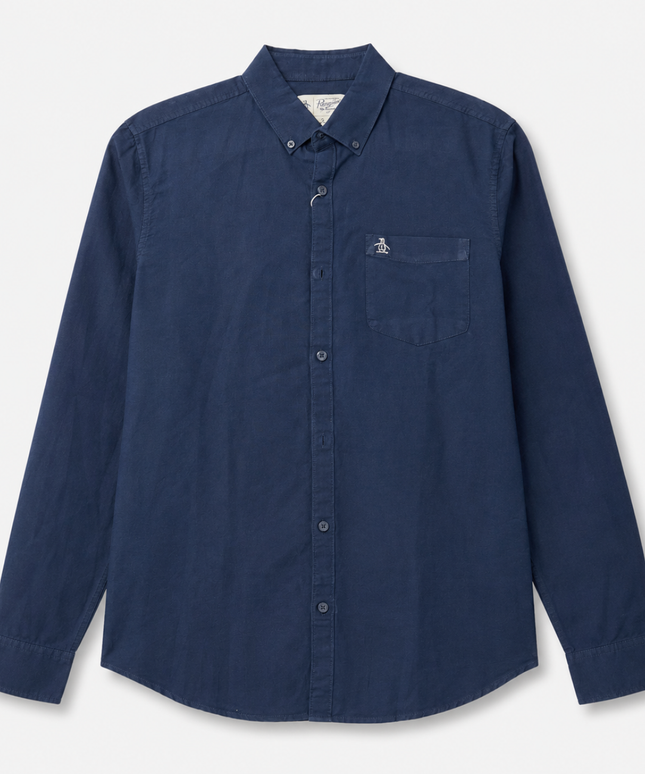 Original Penguin Navy Blue Long-Sleeve Button-Down Shirt