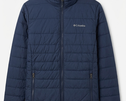 Columbia Navy Quilted Omni-Heat Interchange Puffer Jacket