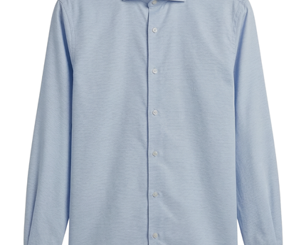 Calvin Klein Light Blue Fitted Cotton Dress Shirt