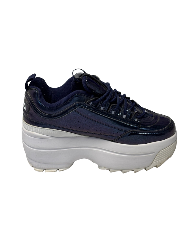 Fila Navy Blue Iridescent Disruptor Chunky Sneakers