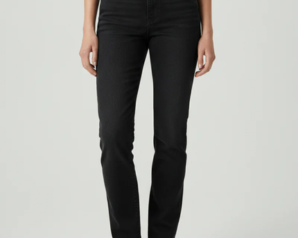 Levi's 724 Black High Rise Straight Leg Jeans