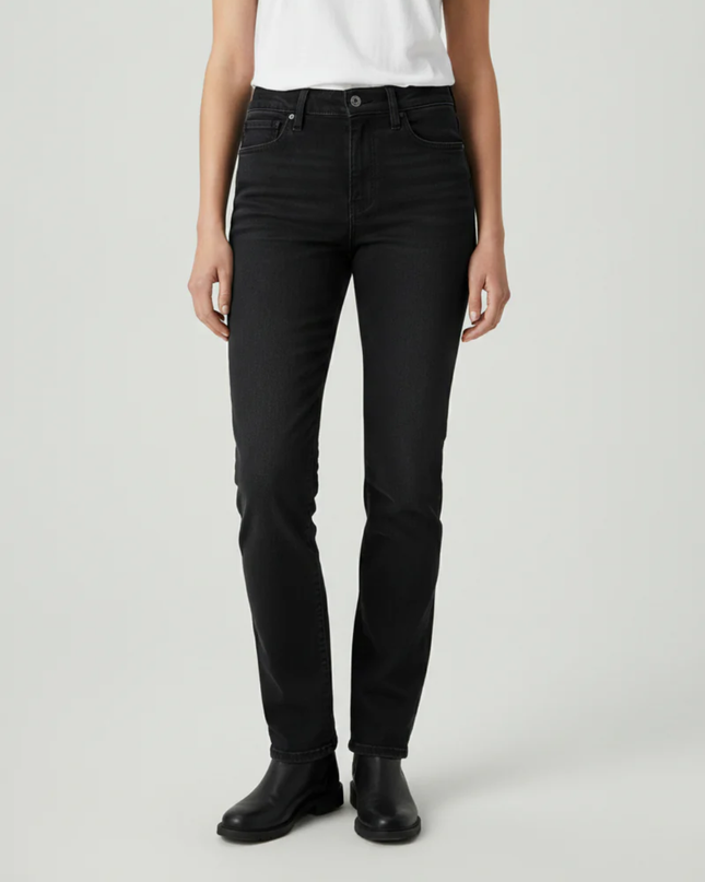 Levi's 724 Black High Rise Straight Leg Jeans
