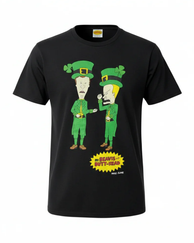 MTV Beavis and Butt-head Black Leprechaun Graphic Tee