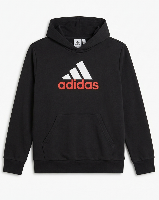 Adidas Black Graphic Logo Hoodie