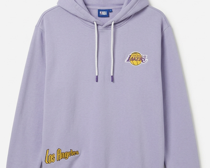 DeFacto Purple Los Angeles Lakers Graphic Hoodie