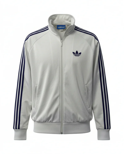 Adidas White Trefoil Vintage Track Jacket