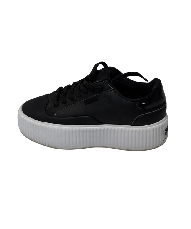 Fila Black Women's Leather Platform Sneakers