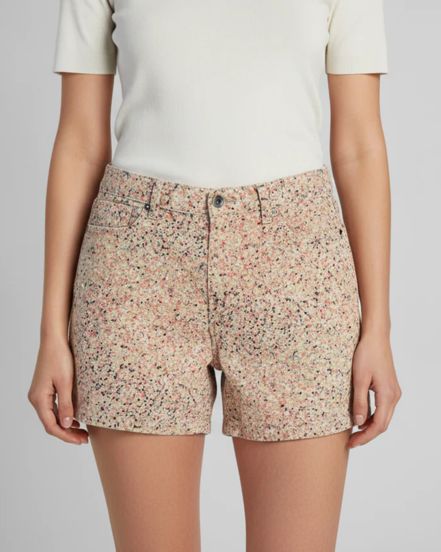 Calvin Klein Jeans Multi-color Abstract Splatter Print Denim Shorts