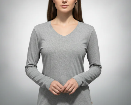 Carhartt Grey Relaxed Fit Long Sleeve V-Neck T-Shirt