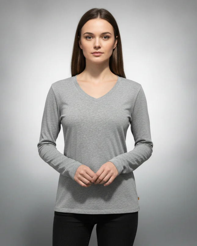 Carhartt Grey Relaxed Fit Long Sleeve V-Neck T-Shirt