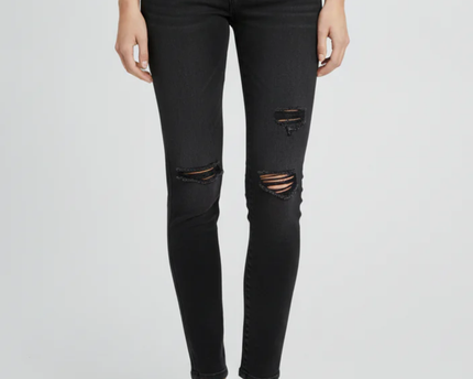 Guess Black Distressed Skinny Jeans