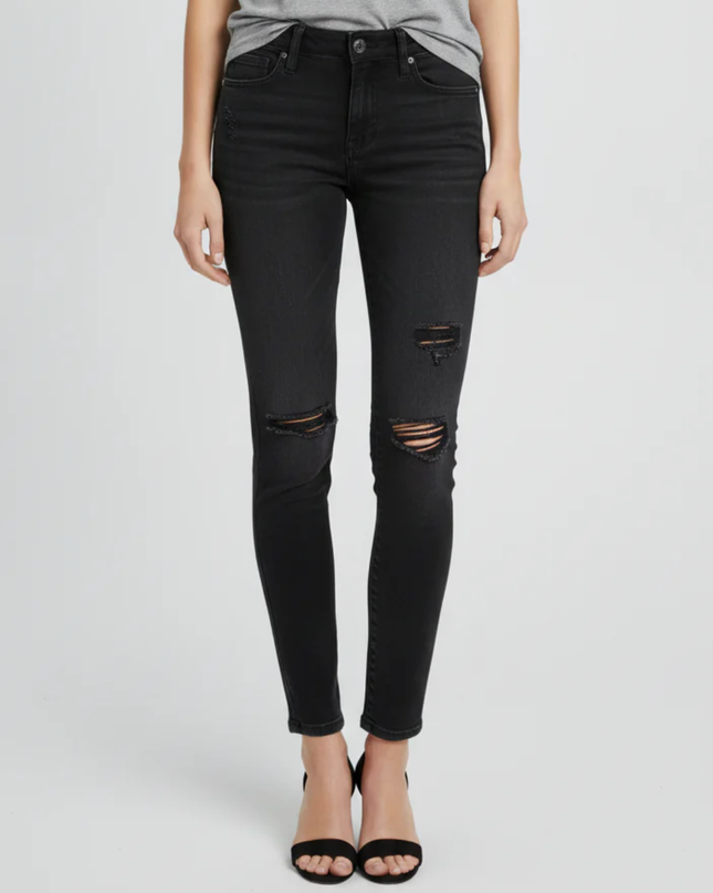 Guess Black Distressed Skinny Jeans