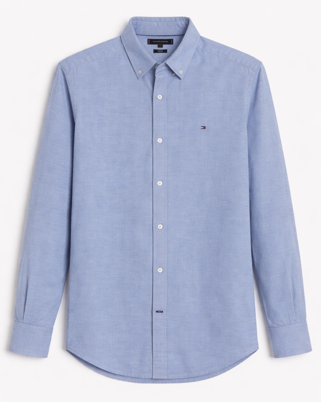 Tommy Hilfiger Blue Slim Fit Stretch Button-Down Shirt