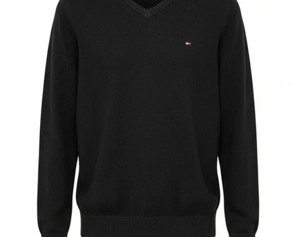 Tommy Hilfiger Black Premium Cotton Crewneck Sweater