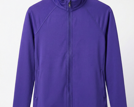 Reebok Purple Full-Zip PlayDry Performance Sports Jacket