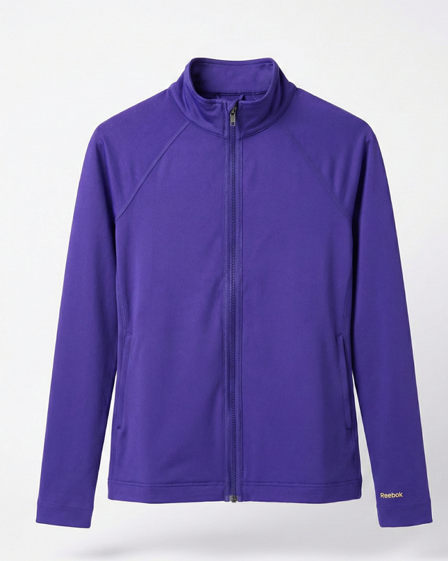 Reebok Purple Full-Zip PlayDry Performance Sports Jacket