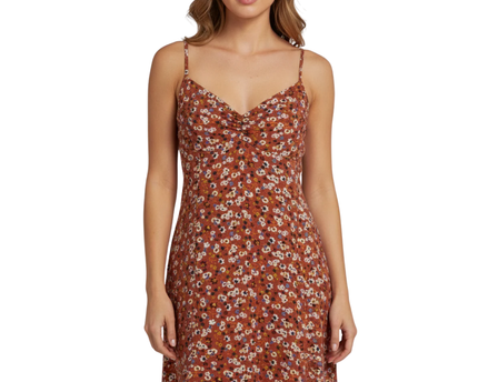 Aeropostale Terracotta Floral Cami Mini Dress