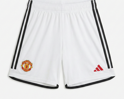 Adidas White Manchester United Football Sports Shorts