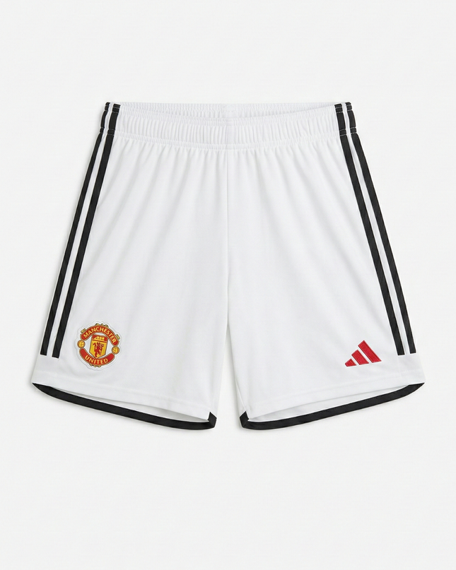 Adidas White Manchester United Football Sports Shorts