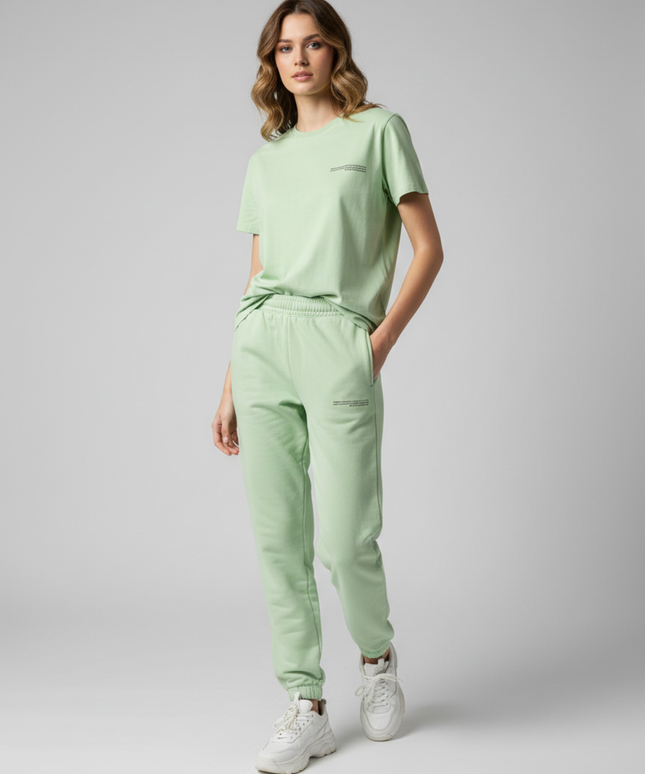 PANGAIA Green Organic Cotton T-Shirt and Joggers Set