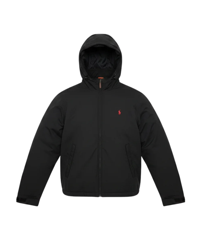 Polo Ralph Lauren Black Hooded Fleece-Lined Jacket