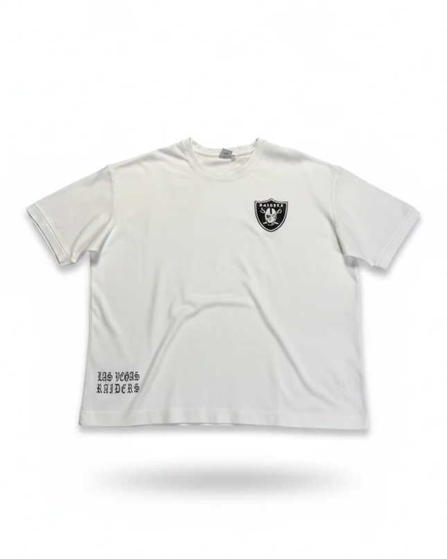 NFL White Las Vegas Raiders Embroidered Oversized T-Shirt