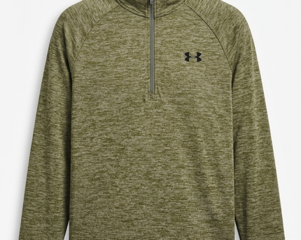 Under Armour Green Heathered Quarter-Zip Sports Upper