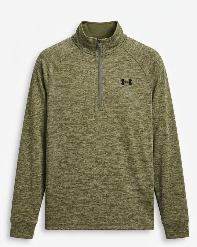 Under Armour Green Heathered Quarter-Zip Sports Upper