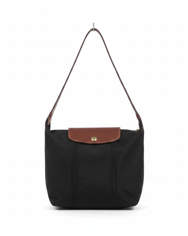 Longchamp Black Le Pliage Nylon Shoulder Bag