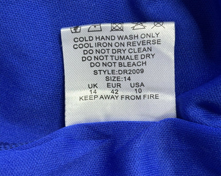 City Goddess Royal Blue Chevron Bell Sleeve Mini Dress | With Tag