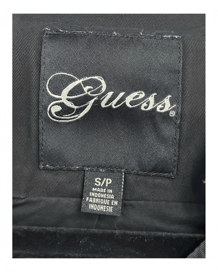 Guess Black Asymmetrical Zip Utility Moto Jacket