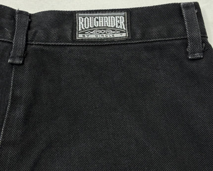 Roughrider by Circle T Vintage Black High-Waisted Western Jeans with Red Yoke