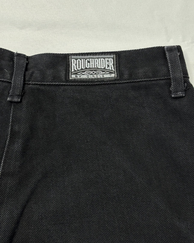 Roughrider by Circle T Vintage Black High-Waisted Western Jeans with Red Yoke
