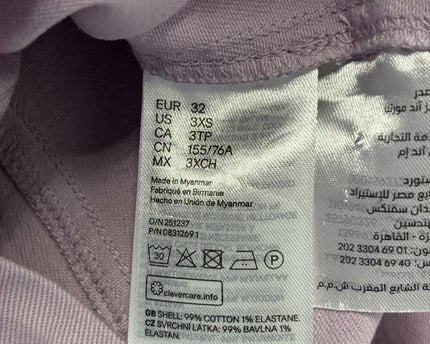 H&M Lavender Purple Cotton Twill Mini Dress