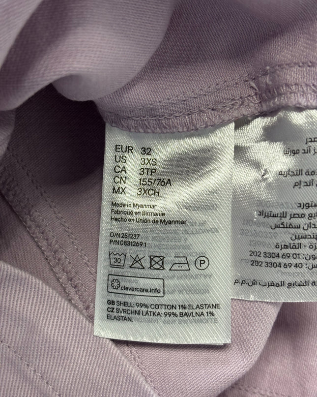 H&M Lavender Purple Cotton Twill Mini Dress
