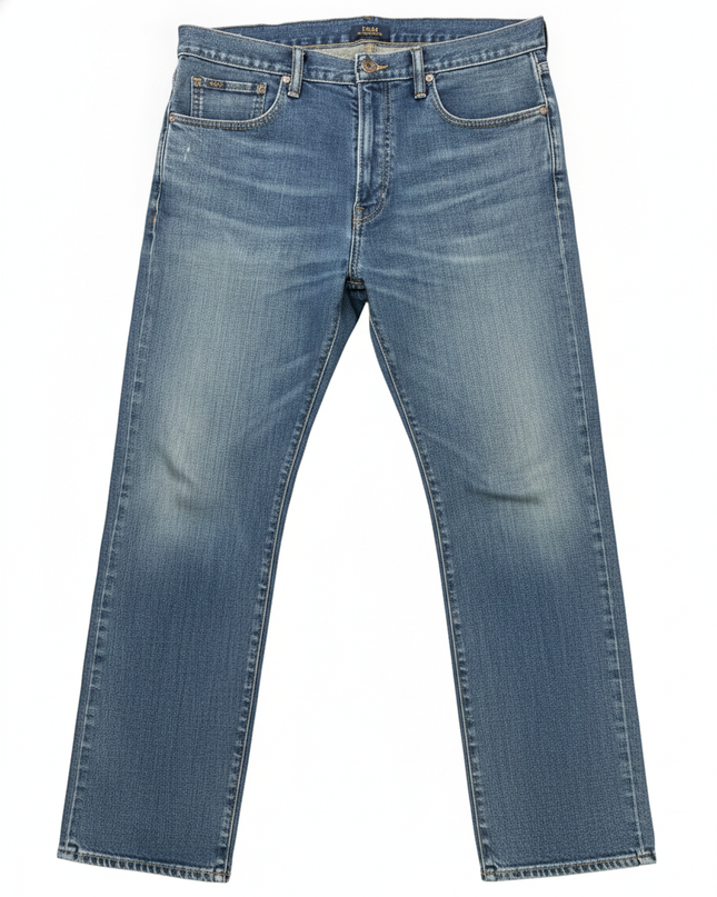 Polo Ralph Lauren Blue Straight Leg Distressed Jeans