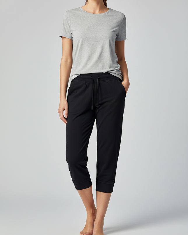 lululemon Black High-Rise Cropped Joggers