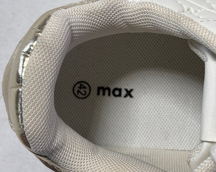 Max White Monogram Quilted Low Top Sneakers