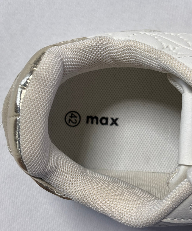 Max White Monogram Quilted Low Top Sneakers