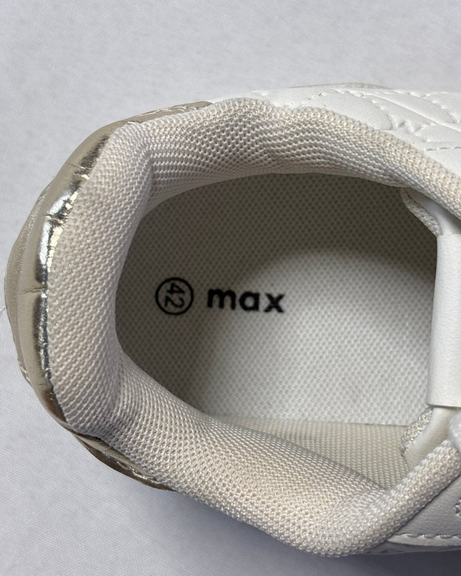 Max White Monogram Quilted Low Top Sneakers