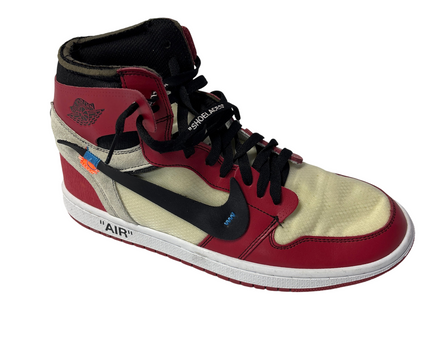 Nike x Off-White Red Chicago Jumpman High Top Sneakers