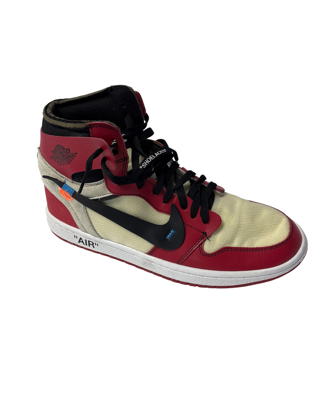 Nike x Off-White Red Chicago Jumpman High Top Sneakers