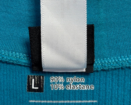 FRWD Teal Long Sleeve Half-Zip Ribbed Crop Top
